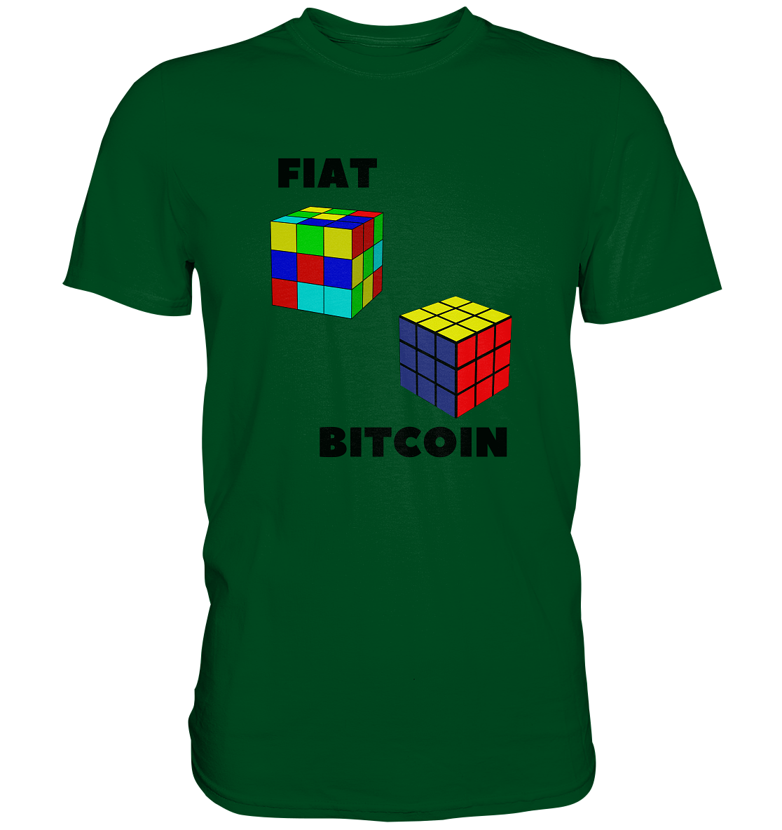 FIAT Cube & BITCOIN Cube - gerade Variante (Ladies Collection 21% Rabatt bis zum Halving 2024)    - Premium Shirt