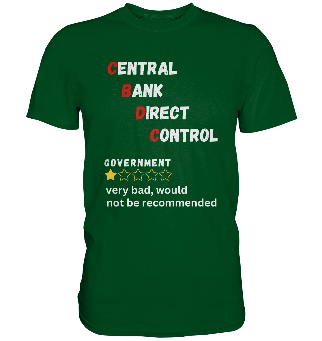 CENTRAL BANK DIRECT CONTROL - GOVERNMENT...not be recommended - STUDY BITCOIN  - Premium Shirt