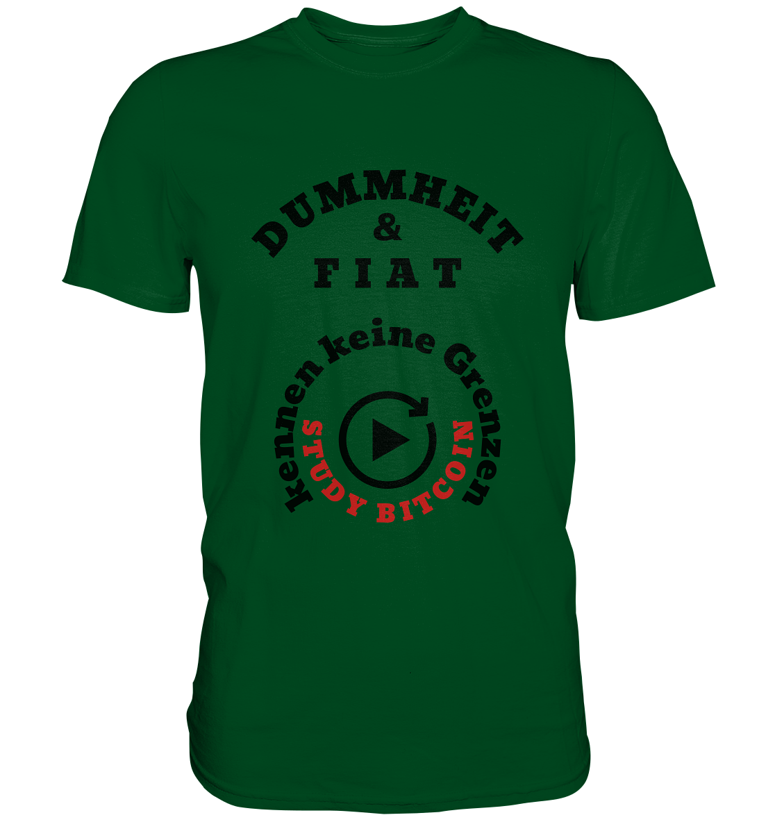 DUMMHEIT & FIAT kennen keine Grenzen - STUDY BITCOIN (rund in rund) # ENDLOS-PLAYBUTTON - Ladies Collection 21% Rabatt bis zum Halving 2024  - Premium Shirt