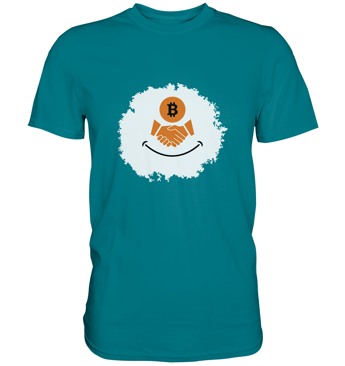Bitcoin handshake Smiley - Premium Shirt