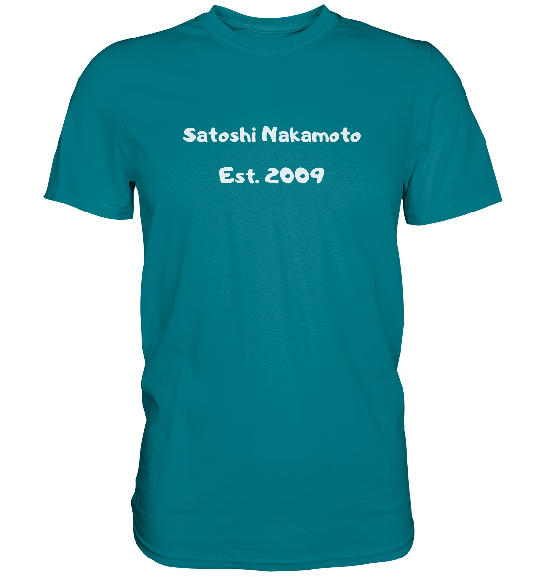 SATOSHI NAKAMOTO Est. 2009 (Signatur pur) - LADIES COLLECTION 21% automat. Rabatt bis zum Halving 2024   - Premium Shirt