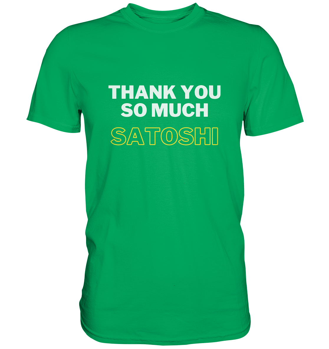 THANK YOU SO MUCH SATOSHI (weiss / gelb)  - Premium Shirt