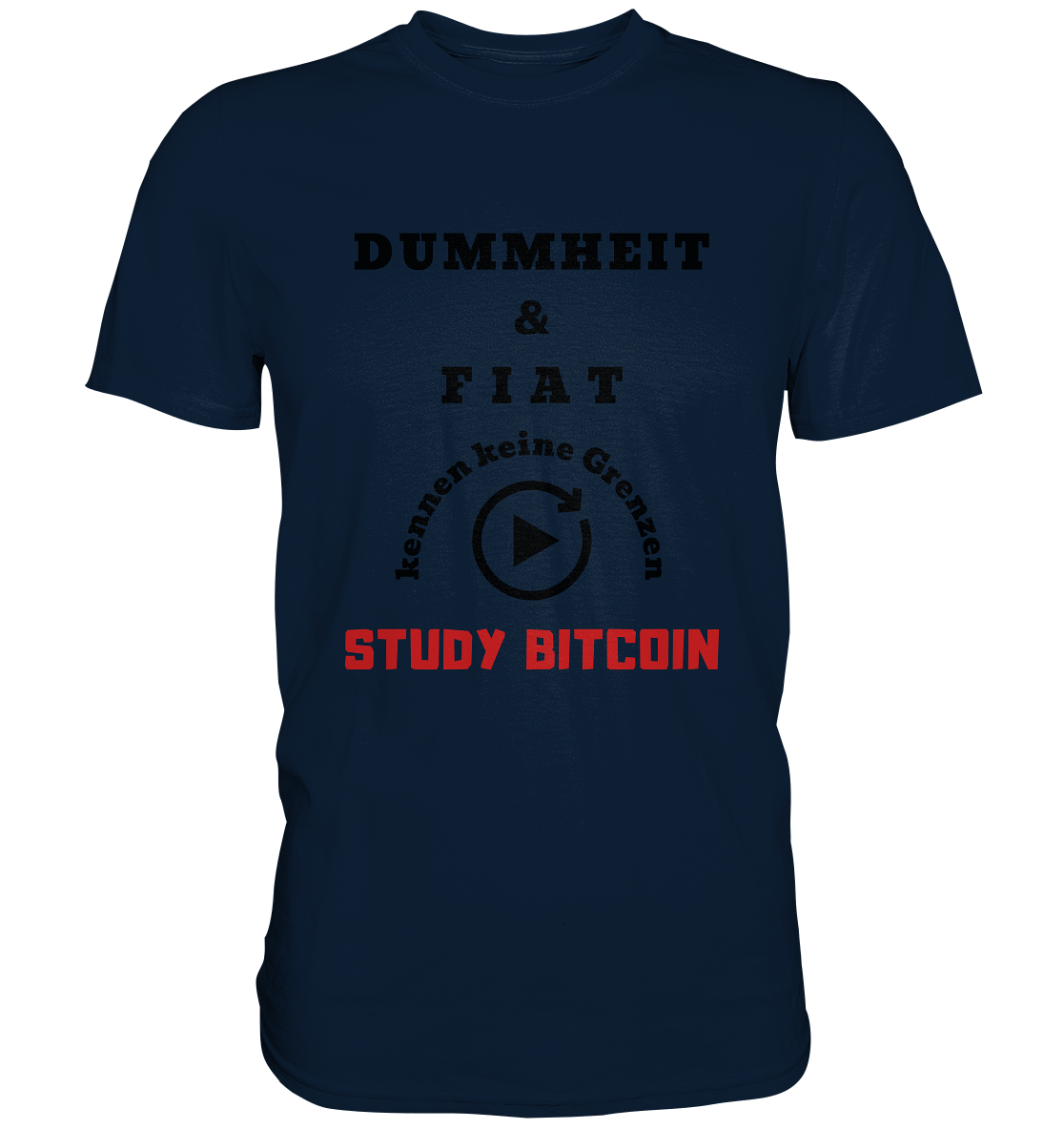 DUMMHEIT UND FIAT KENNEN KEINE GRENZEN - STUDY BITCOIN (ROT) # ENDLOS-PLAYBUTTON - Ladies Collection 21% Rabatt bis zum Halving 2024 - Premium Shirt