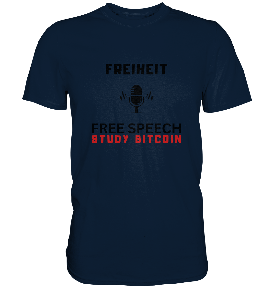 FREIHEIT (Mikrofon) FREE SPEECH, STUDY BITCOIN - LADIES COLLECTION 21% automat. Rabatt bis zum Halving 2024   - Premium Shirt
