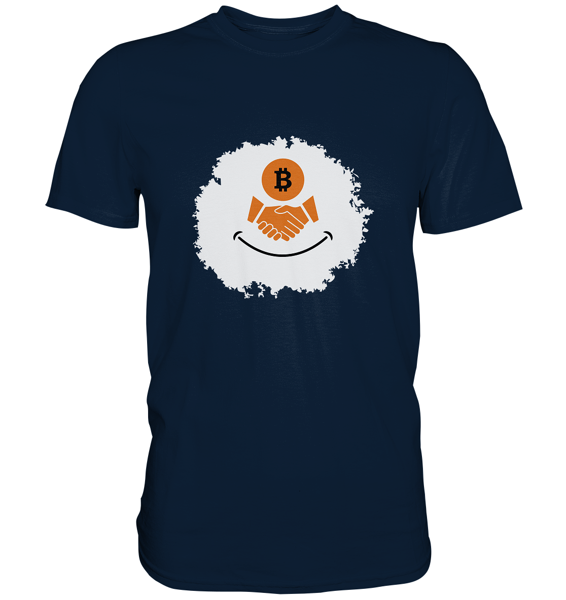 Bitcoin handshake Smiley - Premium Shirt