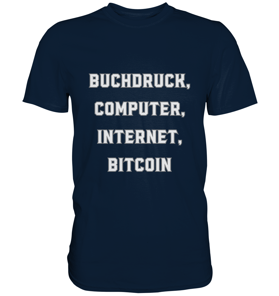 Buchdruck, Computer, Internet, Bitcoin - Premium Shirt