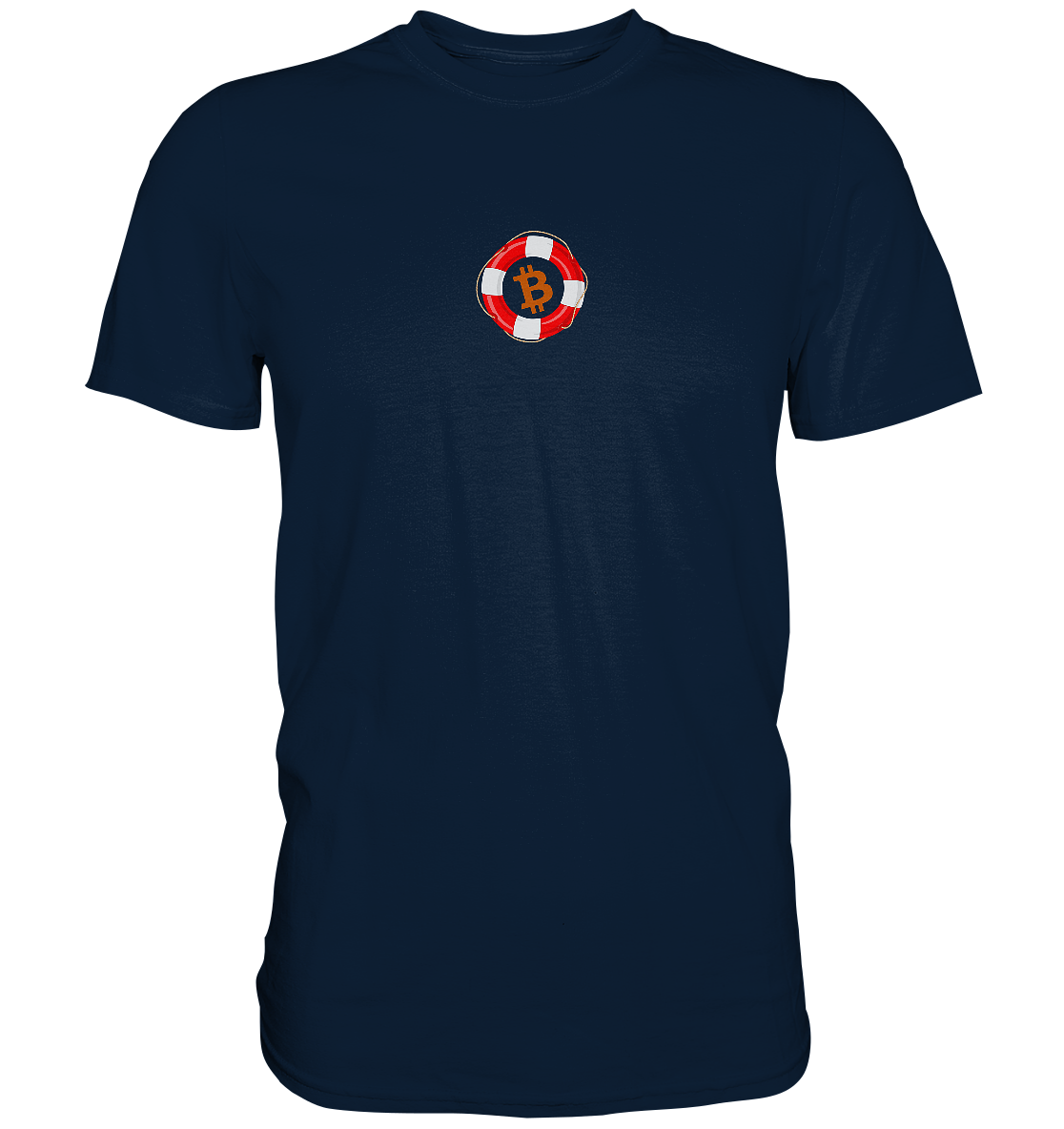 Minimalistisch Rettungsring Bitcoin - Premium Shirt