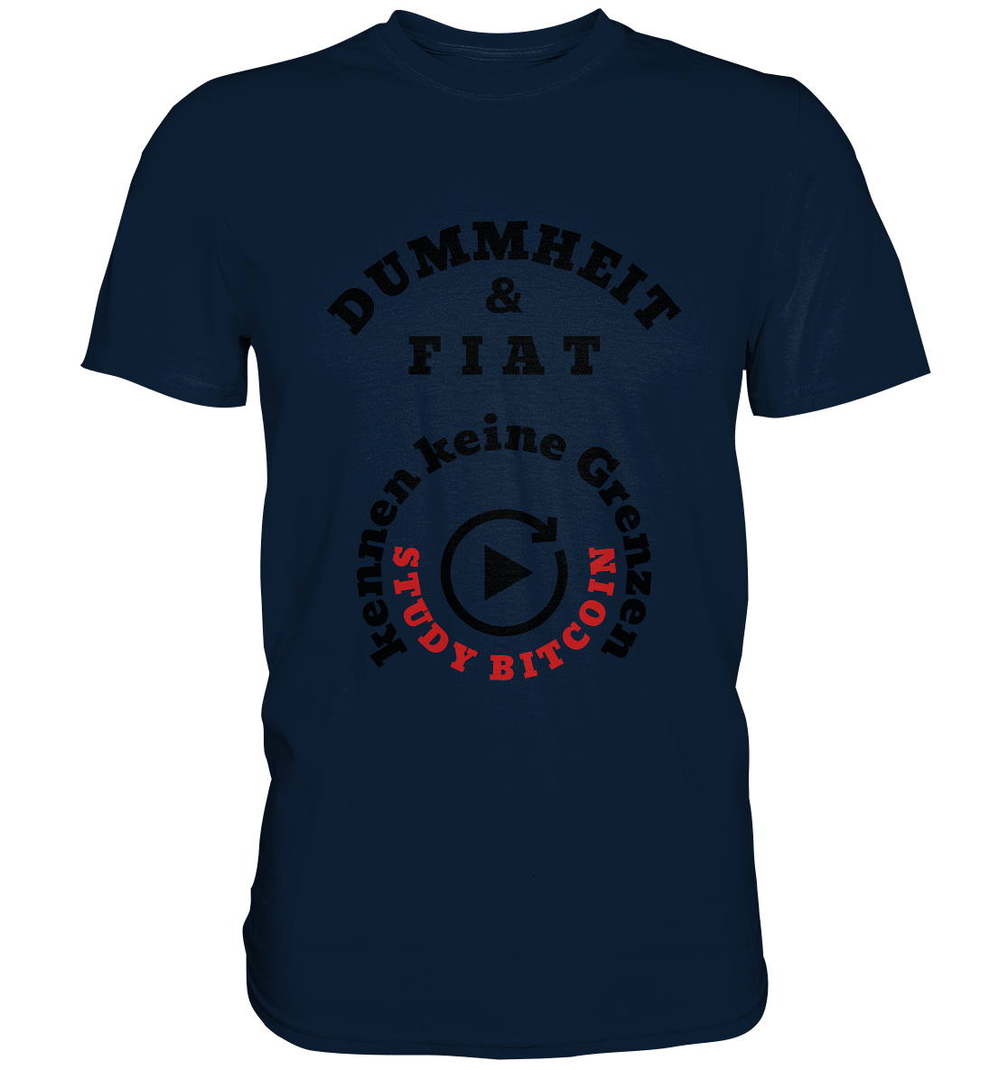 DUMMHEIT & FIAT kennen keine Grenzen - STUDY BITCOIN (rund in rund) # ENDLOS-PLAYBUTTON - Ladies Collection 21% Rabatt bis zum Halving 2024  - Premium Shirt
