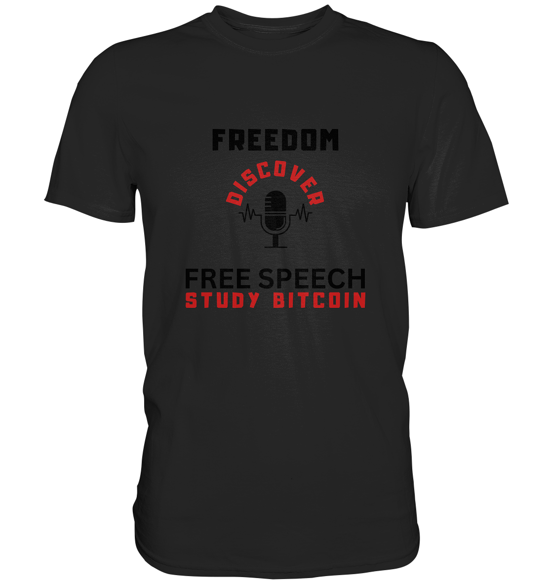 FREEDOM (Mikrofon) DISCOVER FREE SPEECH, STUDY BITCOIN - LADIES COLLECTION 21% automat. Rabatt bis zum Halving 2024  - Premium Shirt