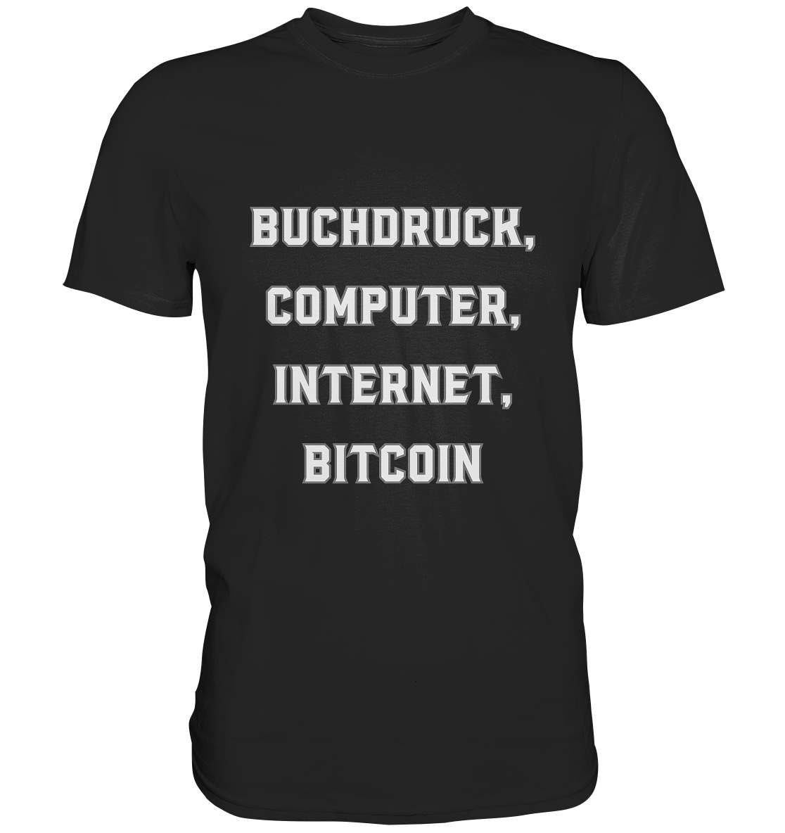 Buchdruck, Computer, Internet, Bitcoin - Premium Shirt