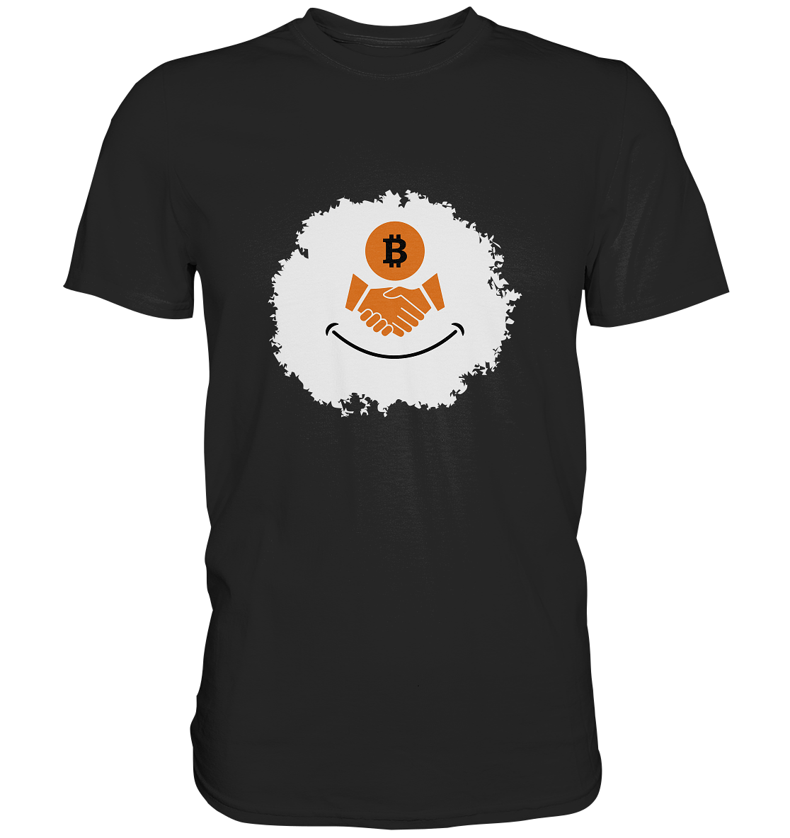 Bitcoin handshake Smiley - Premium Shirt