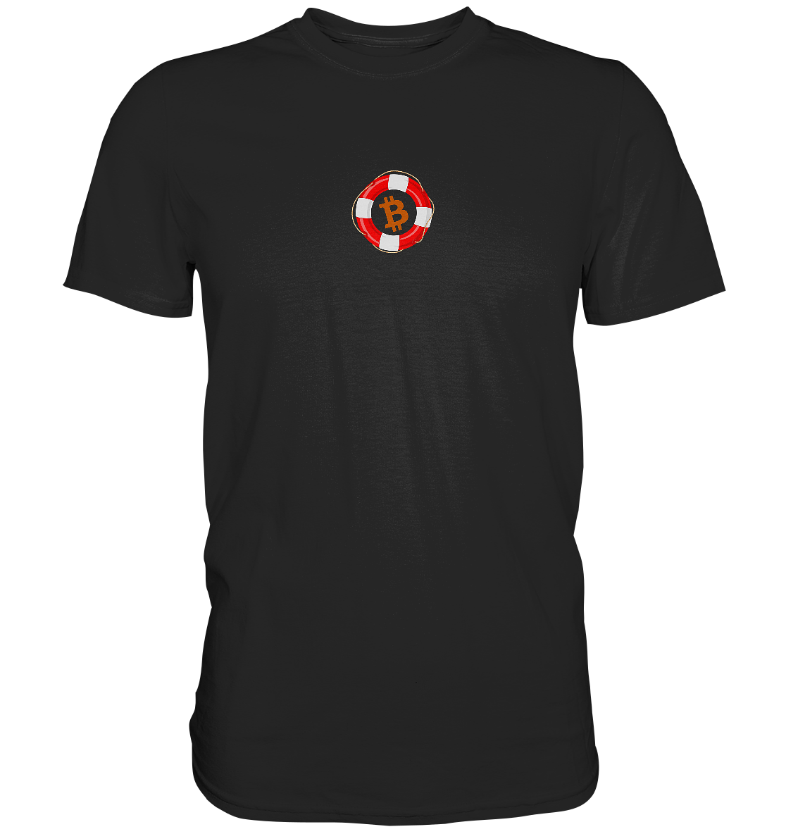 Minimalistisch Rettungsring Bitcoin - Premium Shirt