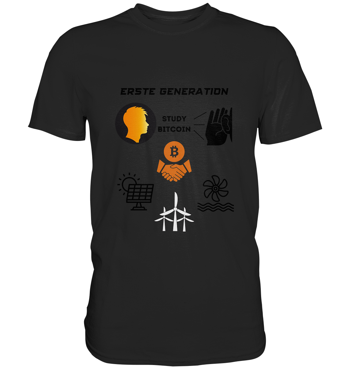 ERSTE (BITCOIN) GENERATION - STUDY BITCOIN (3 grüne Energie Grafiken) - LADIES COLLECTION 21% automat. Rabatt bis zum Halving 2024   - Premium Shirt