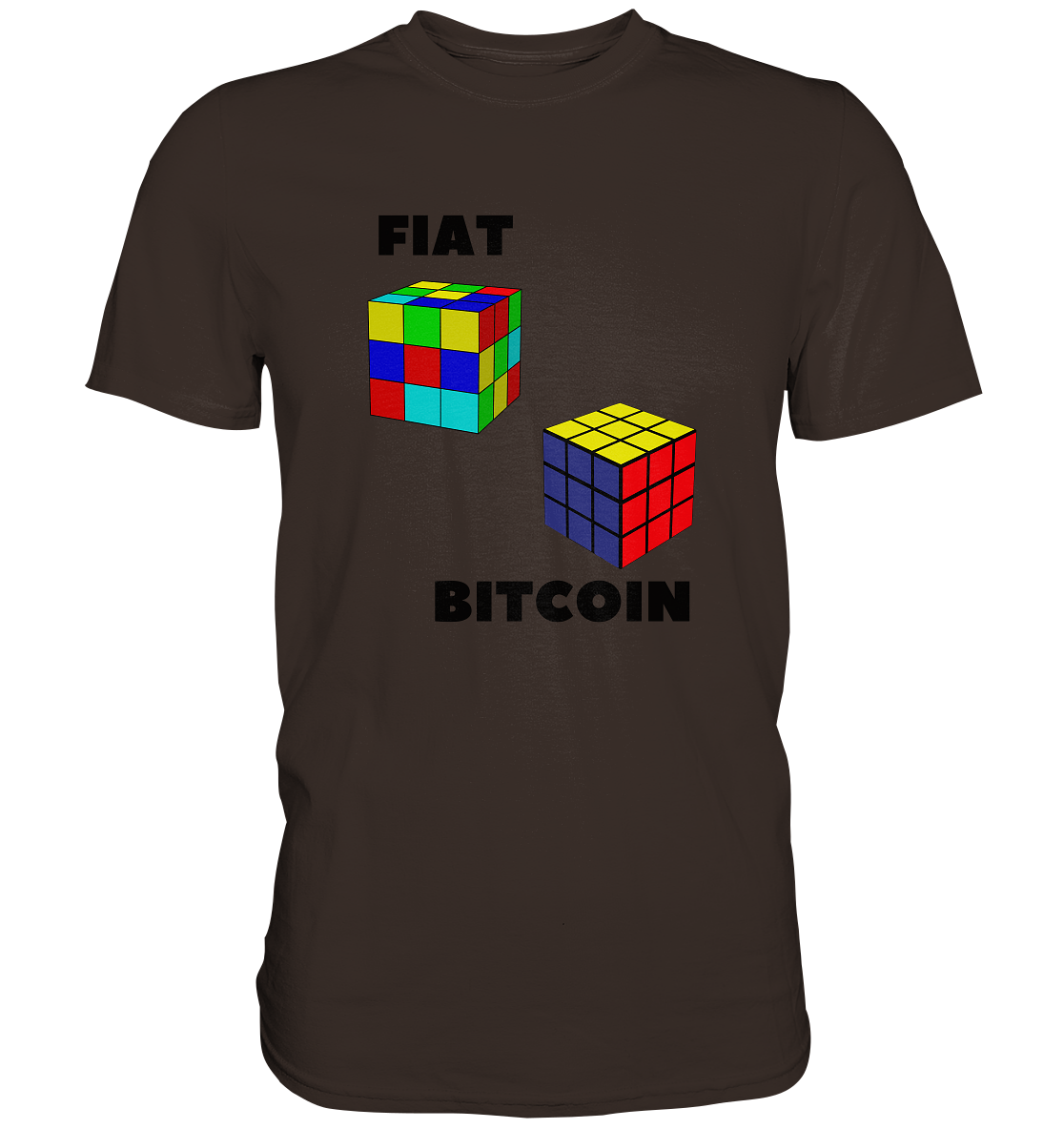 FIAT Cube & BITCOIN Cube - gerade Variante (Ladies Collection 21% Rabatt bis zum Halving 2024)    - Premium Shirt