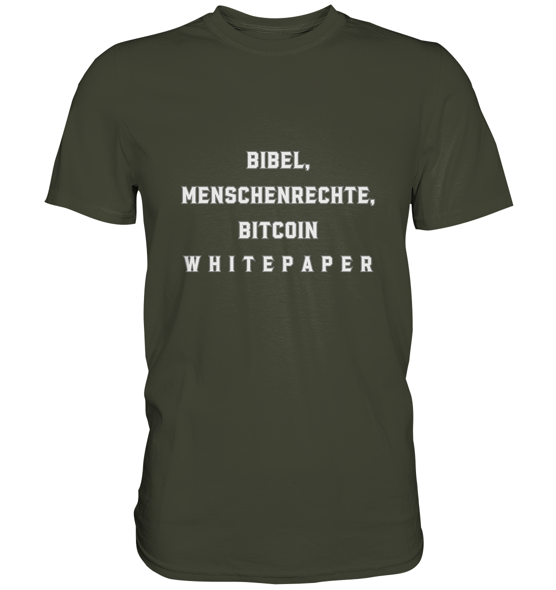 BIBEL, MENSCHENRECHTE, BITCOIN W H I T E P A P E R  - Premium Shirt