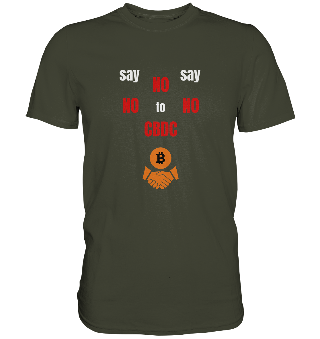 SAY NO NO NO to CBDC - (Ladies Collection 21% Rabatt bis zum Halving 2024) - Premium Shirt