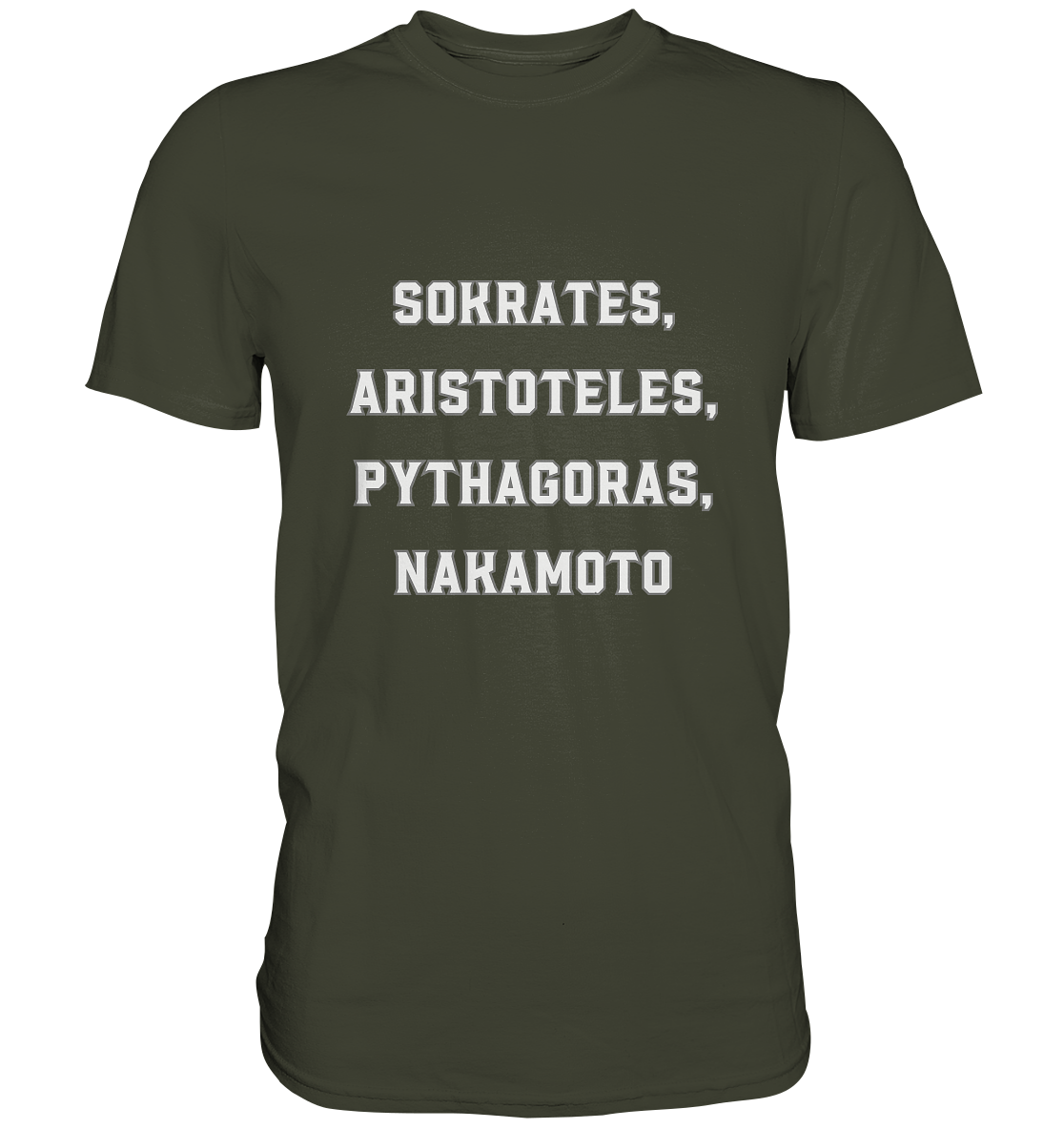 SOKRATES, ARISTOTELES, PHYTHAGORAS, NAKAMOTO  - Premium Shirt