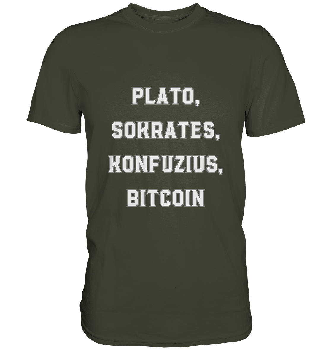 PLATO, SOKRATES, KONFUZIUS, BITCOIN  - Premium Shirt