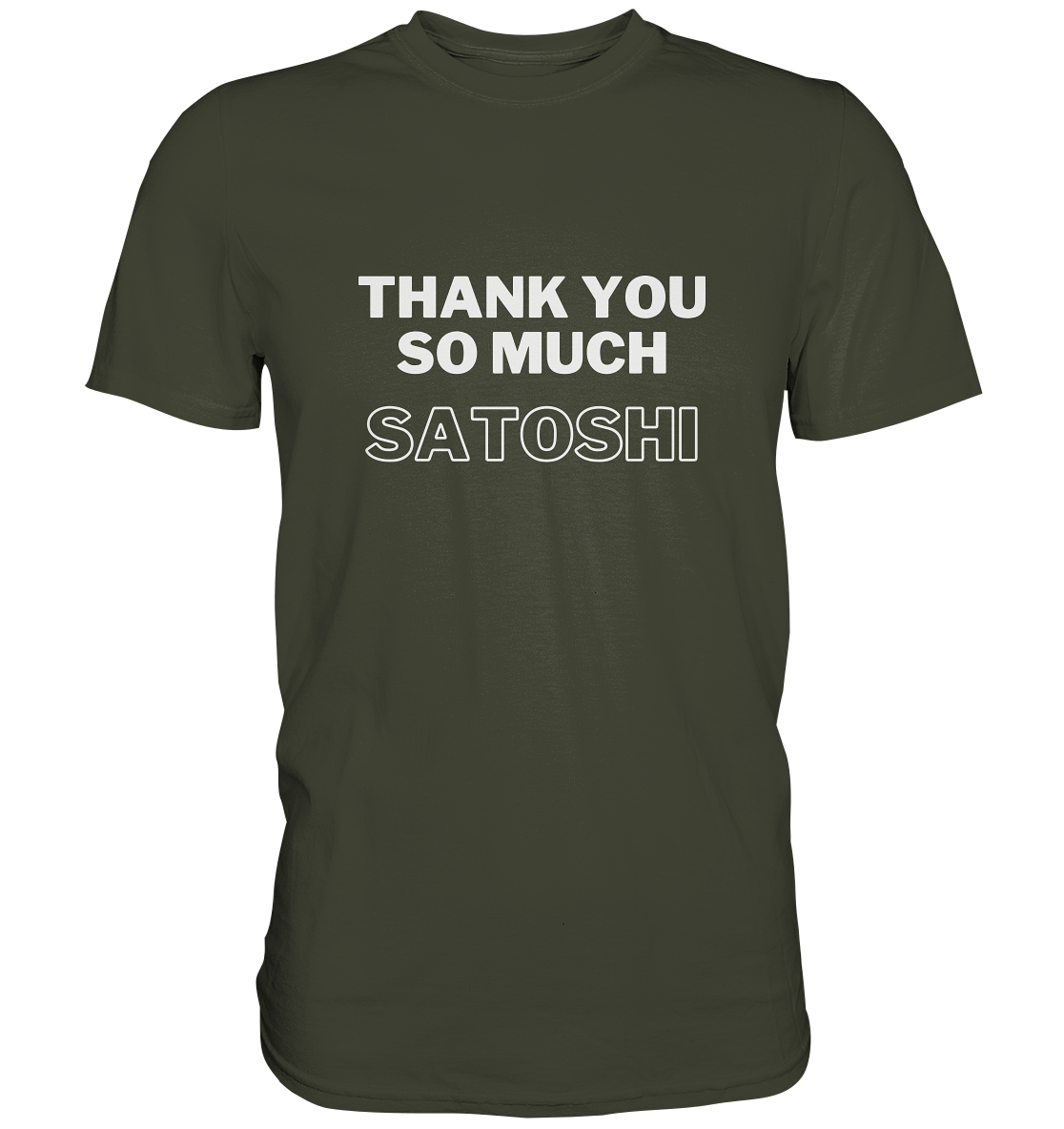 THANK YOU SO MUCH SATOSHI (Version pure white, andere Aufteilung) - LADIES COLLECTION 21% automat. Rabatt bis zum Halving 2024  - Premium Shirt