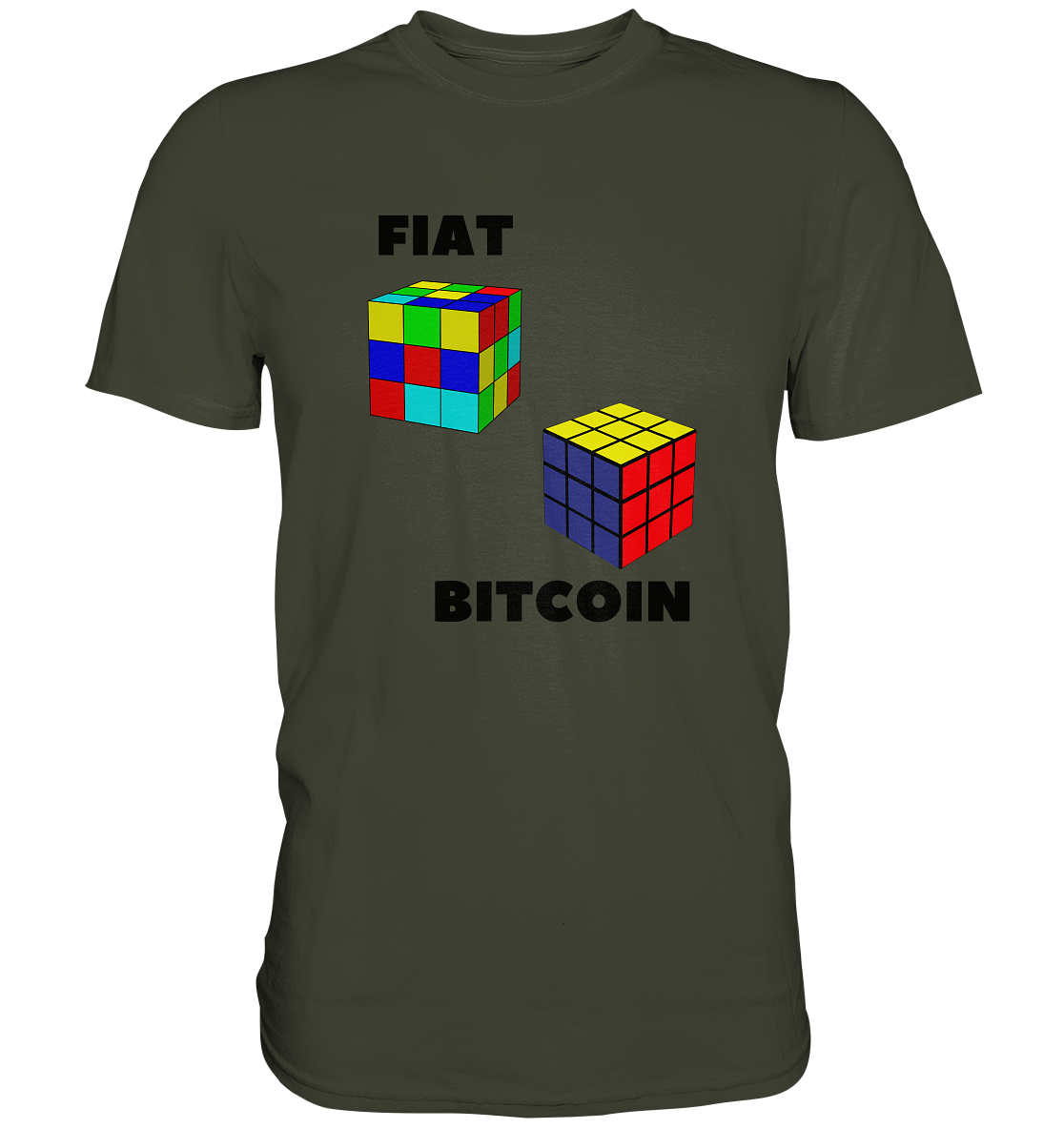 FIAT Cube & BITCOIN Cube - gerade Variante (Ladies Collection 21% Rabatt bis zum Halving 2024)    - Premium Shirt