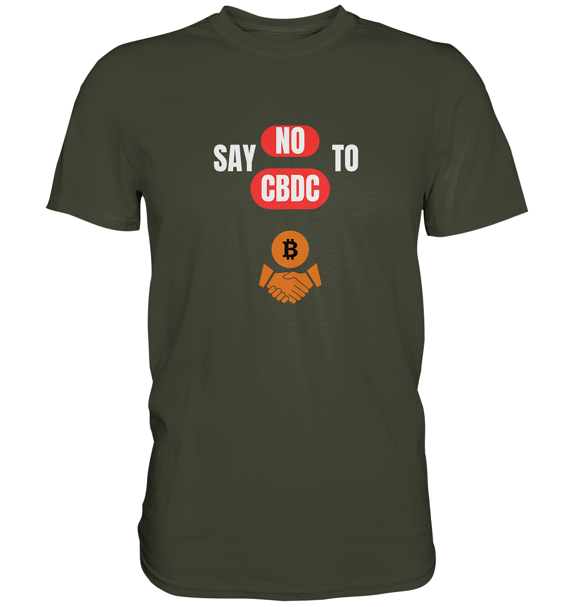 SAY NO TO CBDC - DEFIANCE handshake (Ladies Collection 21% Rabatt bis zum Halving 2024) - Premium Shirt