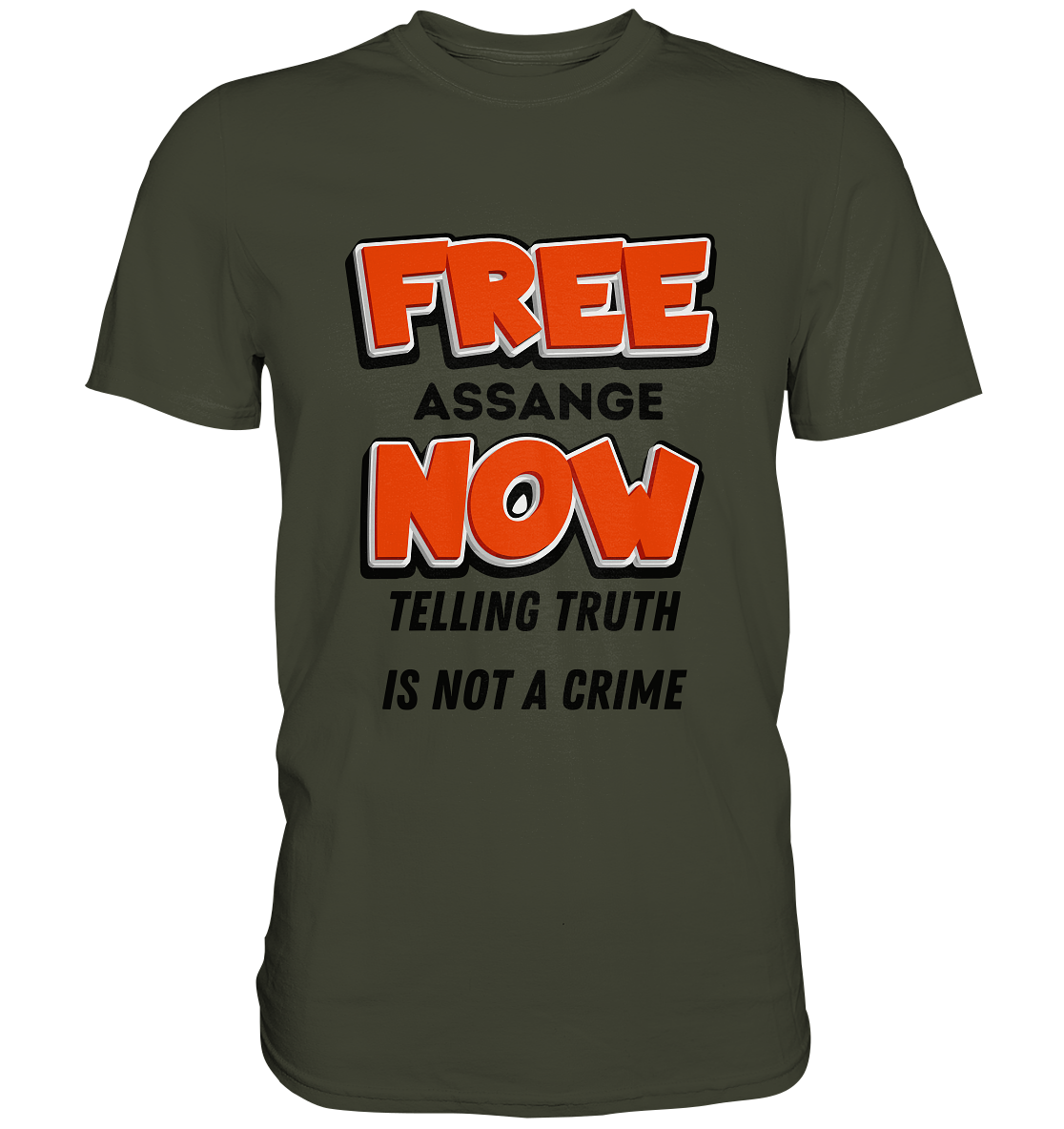 FREE ASSANGE NOW - TELLING TRUTH IS NOT A CRIME (Ladies Collection 21% Rabatt bis zum Halving 2024) - Premium Shirt