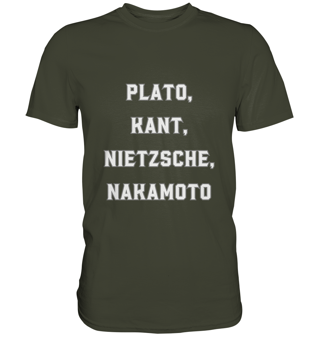 PLATO, KANT, NIETZSCHE, NAKANOTO - Premium Shirt