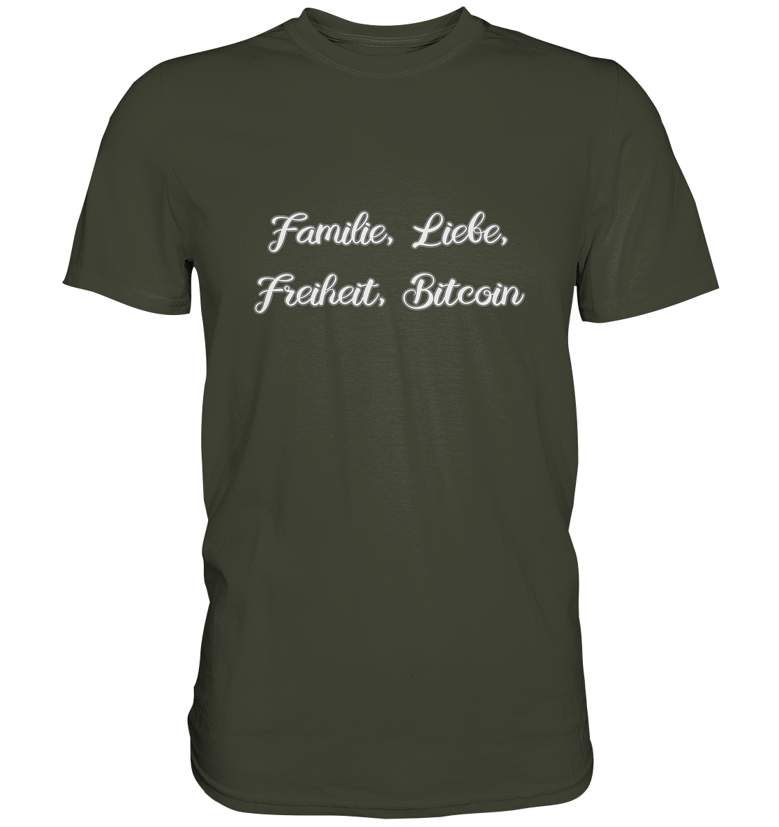 Familie, Liebe, Freiheit, Bitcoin - Premium Shirt