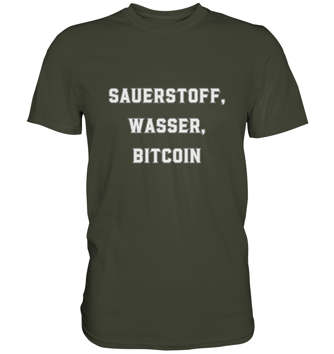Sauerstoff, Wasser, Bitcoin - Premium Shirt