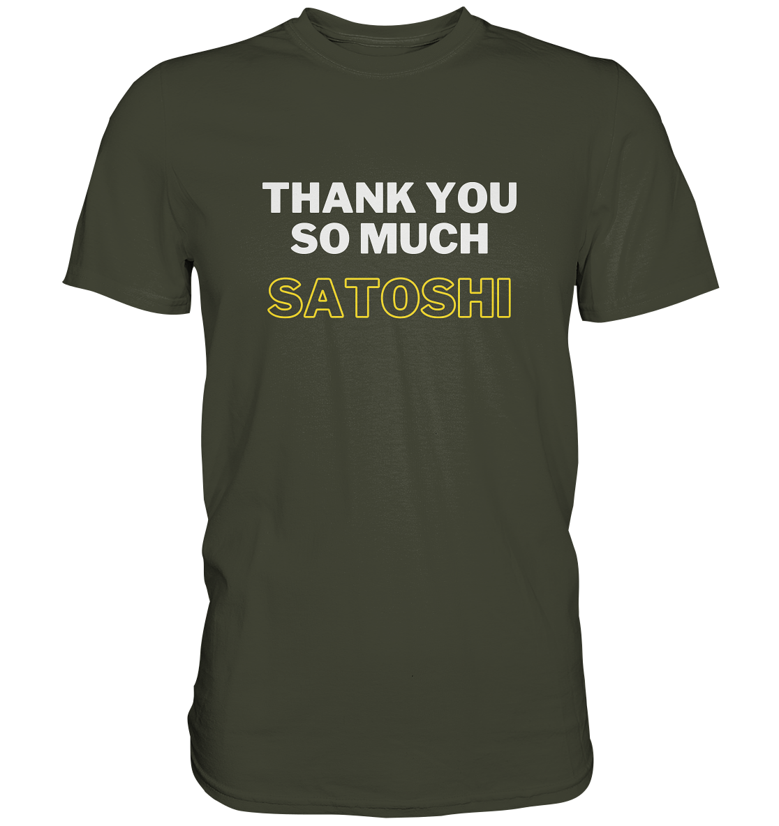 THANK YOU SO MUCH SATOSHI (weiss / gelb) - LADIES COLLECTION 21% automat. Rabatt bis zum Halving 2024 - Premium Shirt