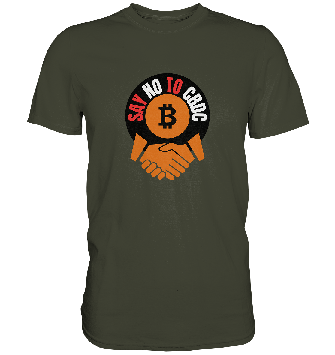 SAY NO TO CBDC - handshake (Ladies Collection 21% Rabatt bis zum Halving 2024)  - Premium Shirt