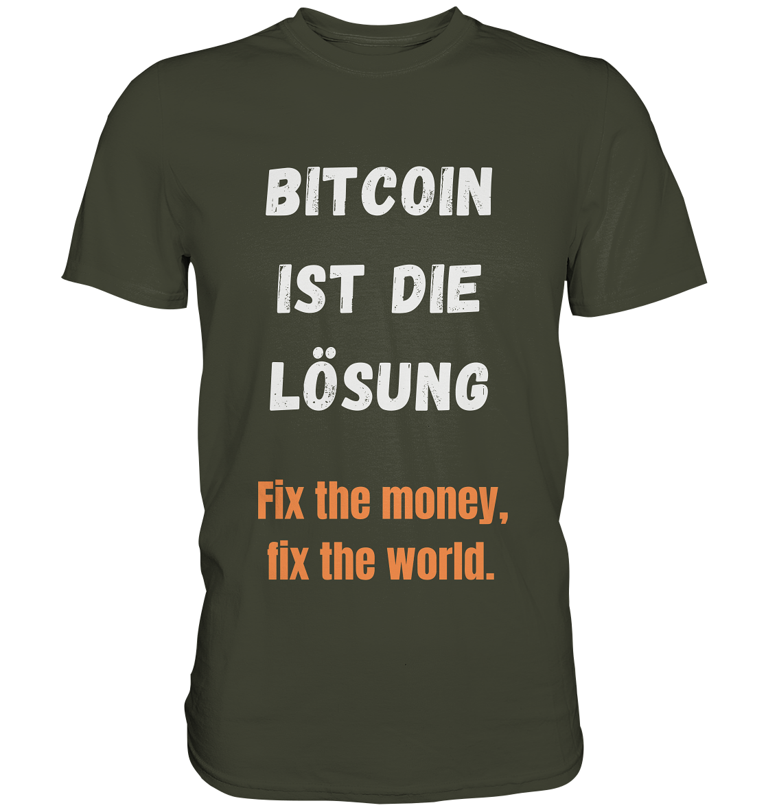 BITCOIN IST DIE LÖSUNG - Fix the money, fix the world - LADIES COLLECTION 21% automat. Rabatt bis zum Halving 2024   - Premium Shirt