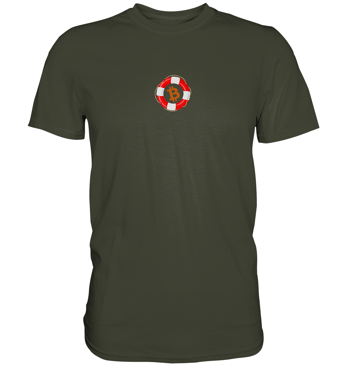 Minimalistisch Rettungsring Bitcoin - Premium Shirt