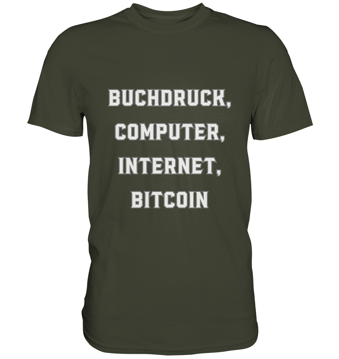 Buchdruck, Computer, Internet, Bitcoin - Premium Shirt