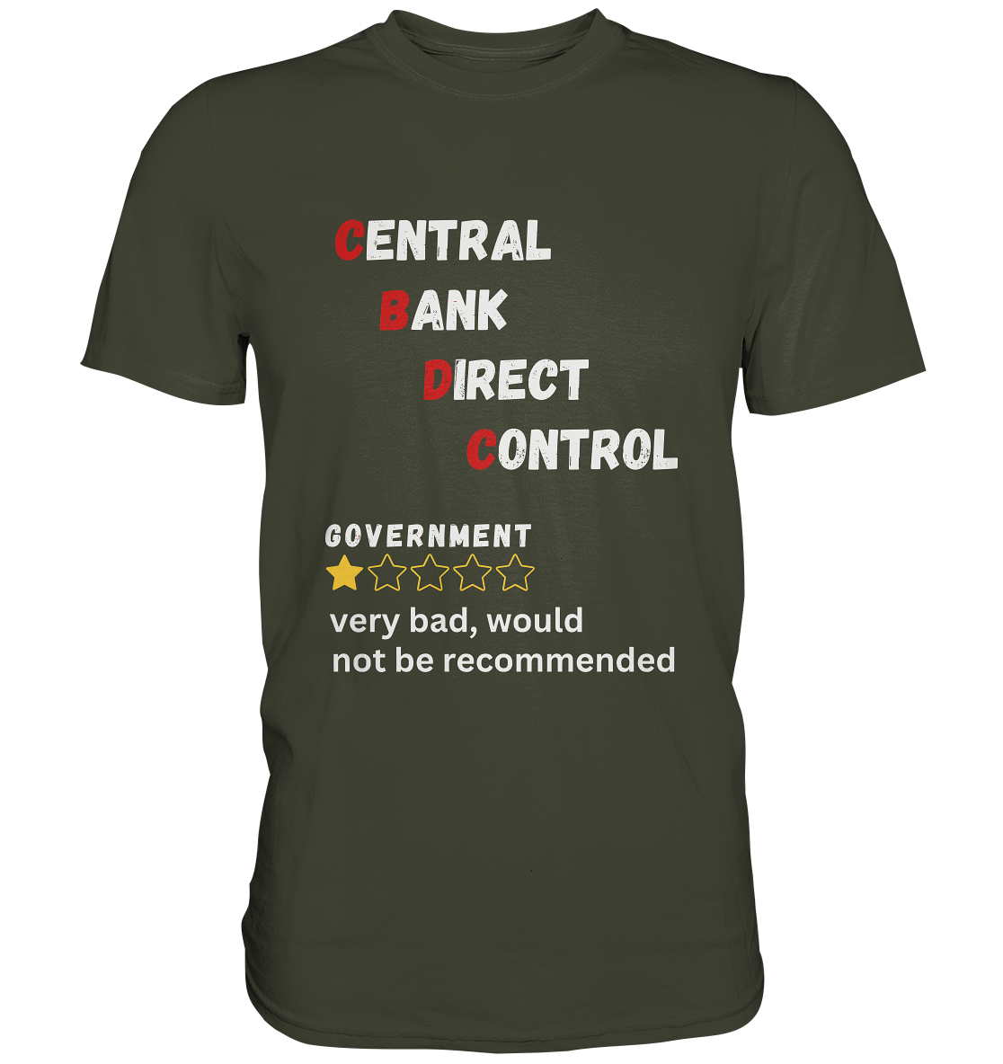 CENTRAL BANK DIRECT CONTROL - Government... not be recommended (Ladies Collection 21% Rabatt bis zum Halving 2024)  - Premium Shirt