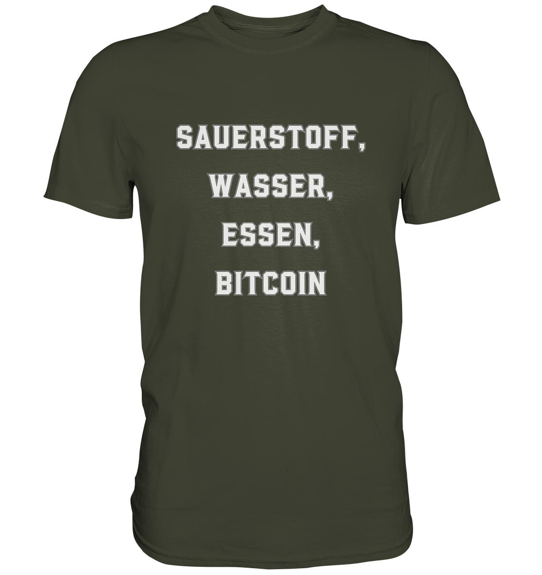 SAUERSTOFF, WASSER, ESSEN, BITCOIN- Ladies Collection   - Premium Shirt