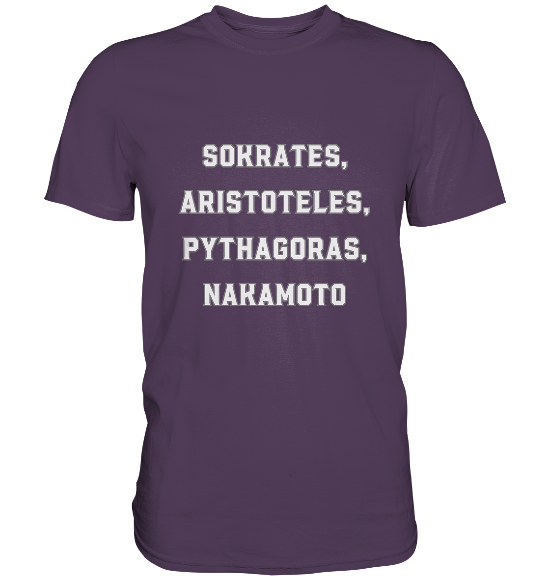 SOKRATES, ARISTOTELES, PHYTHAGORAS, NAKAMOTO  - Premium Shirt