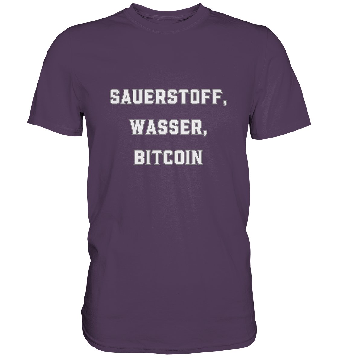 Sauerstoff, Wasser, Bitcoin - Premium Shirt