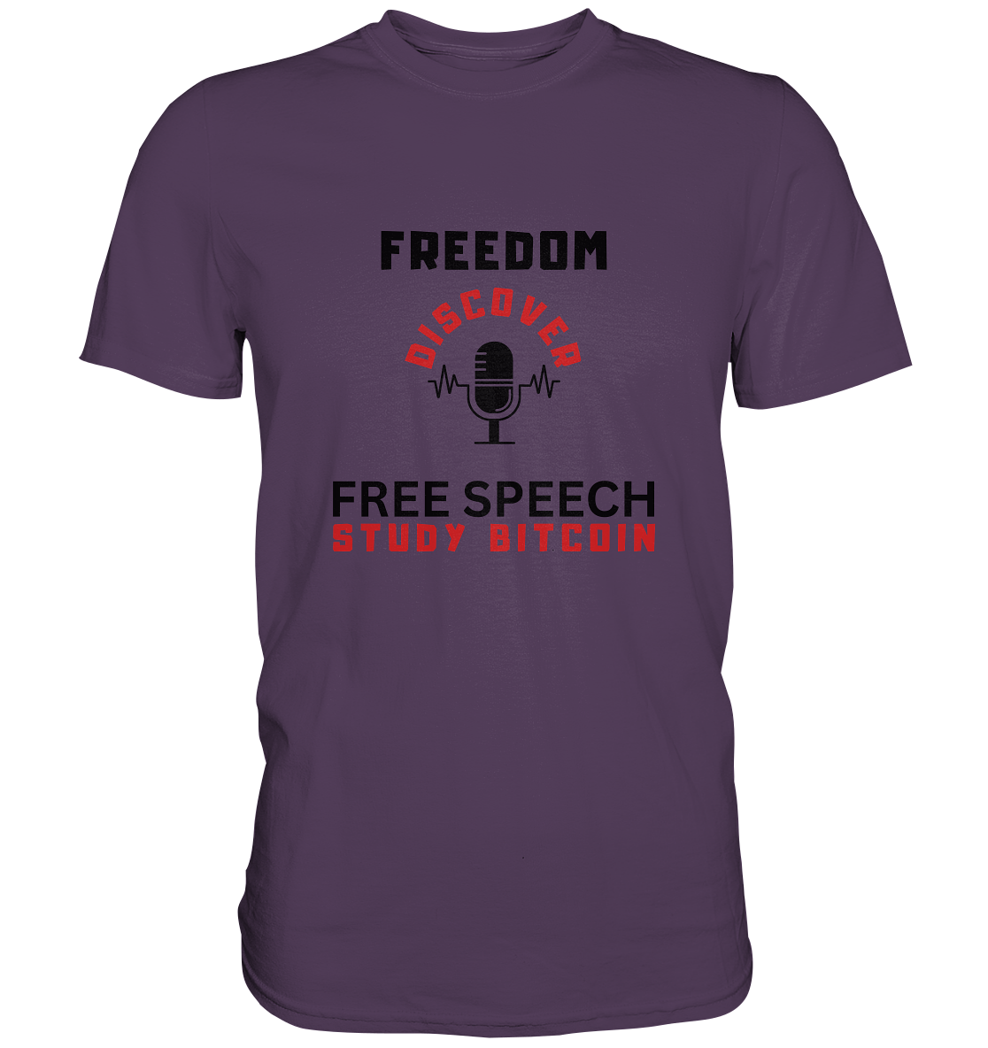 FREEDOM (Mikrofon) DISCOVER FREE SPEECH, STUDY BITCOIN - LADIES COLLECTION 21% automat. Rabatt bis zum Halving 2024  - Premium Shirt