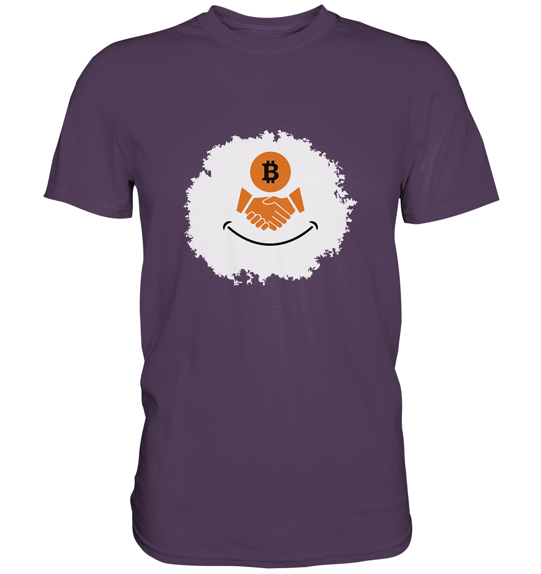 Bitcoin handshake Smiley - Premium Shirt