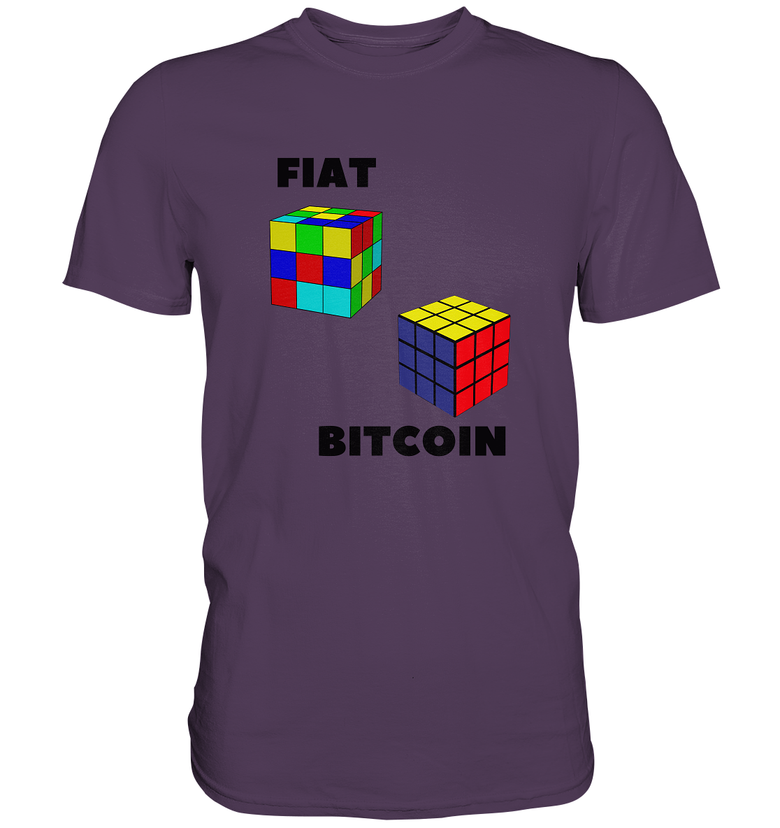 FIAT Cube & BITCOIN Cube - gerade Variante (Ladies Collection 21% Rabatt bis zum Halving 2024)    - Premium Shirt
