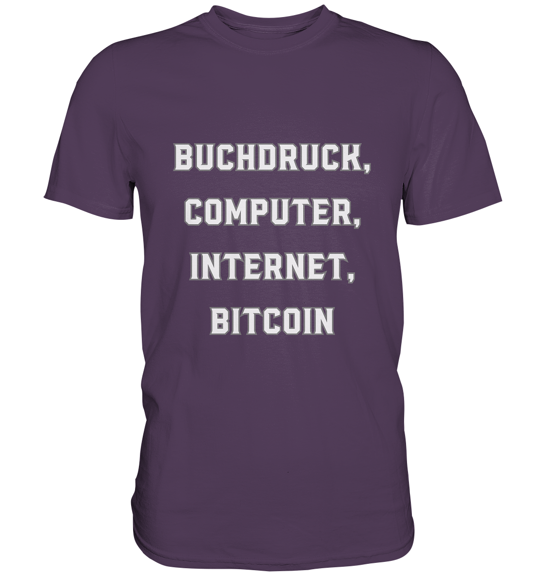 Buchdruck, Computer, Internet, Bitcoin - Premium Shirt