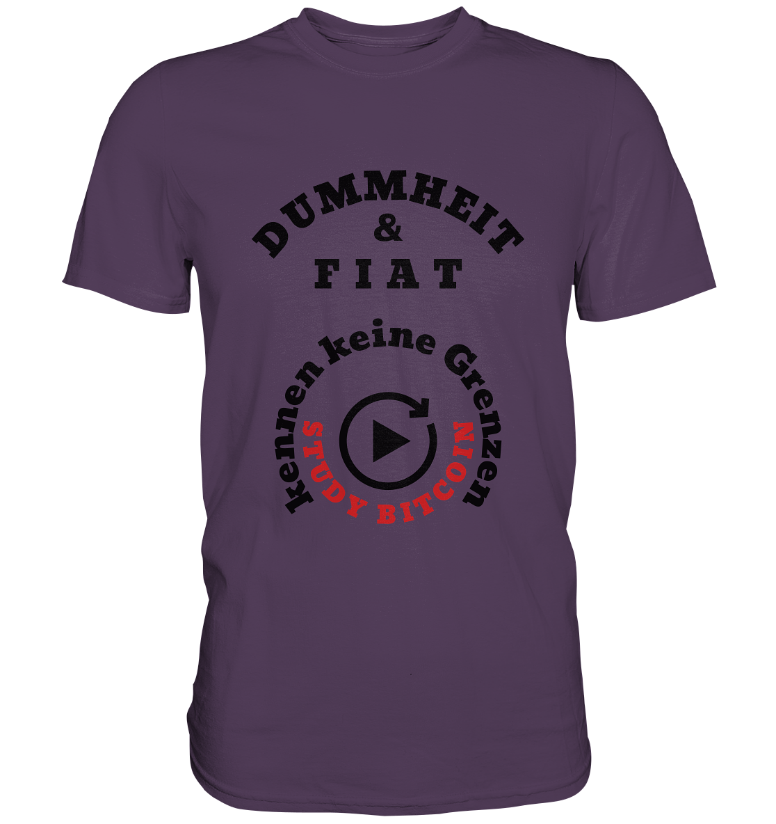 DUMMHEIT & FIAT kennen keine Grenzen - STUDY BITCOIN (rund in rund) # ENDLOS-PLAYBUTTON - Ladies Collection 21% Rabatt bis zum Halving 2024  - Premium Shirt