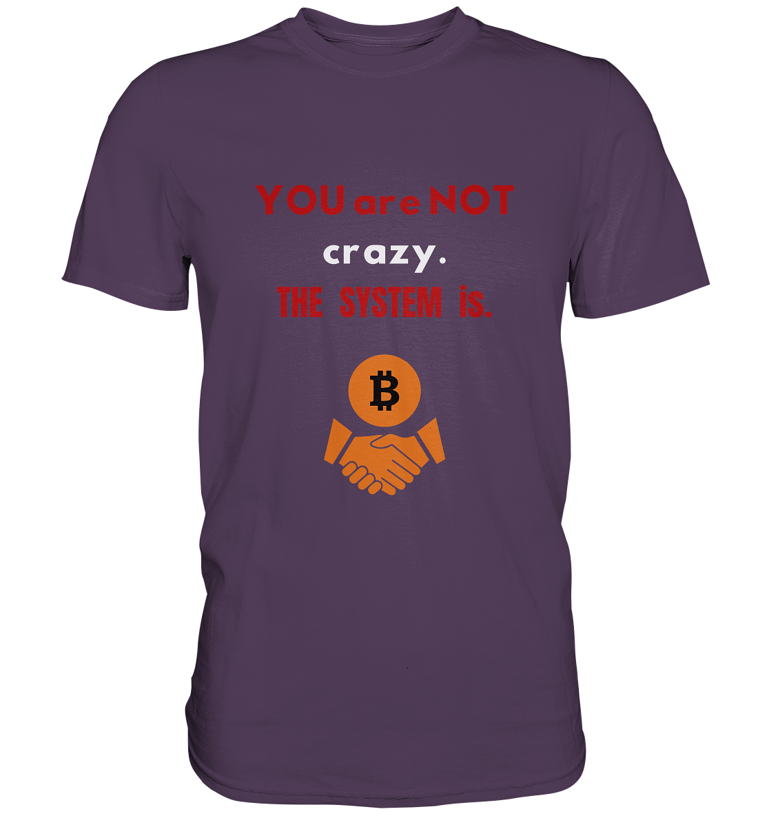 YOU are NOT crazy. THE SYSTEM is. (Variante BTC black) - Premium Shirt