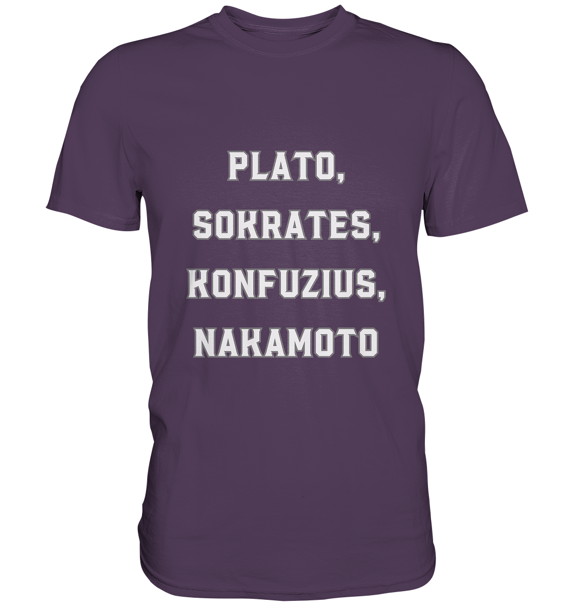 PLATO, SOKRATES, KONFUZIUS, NAKAMOTO  - Premium Shirt