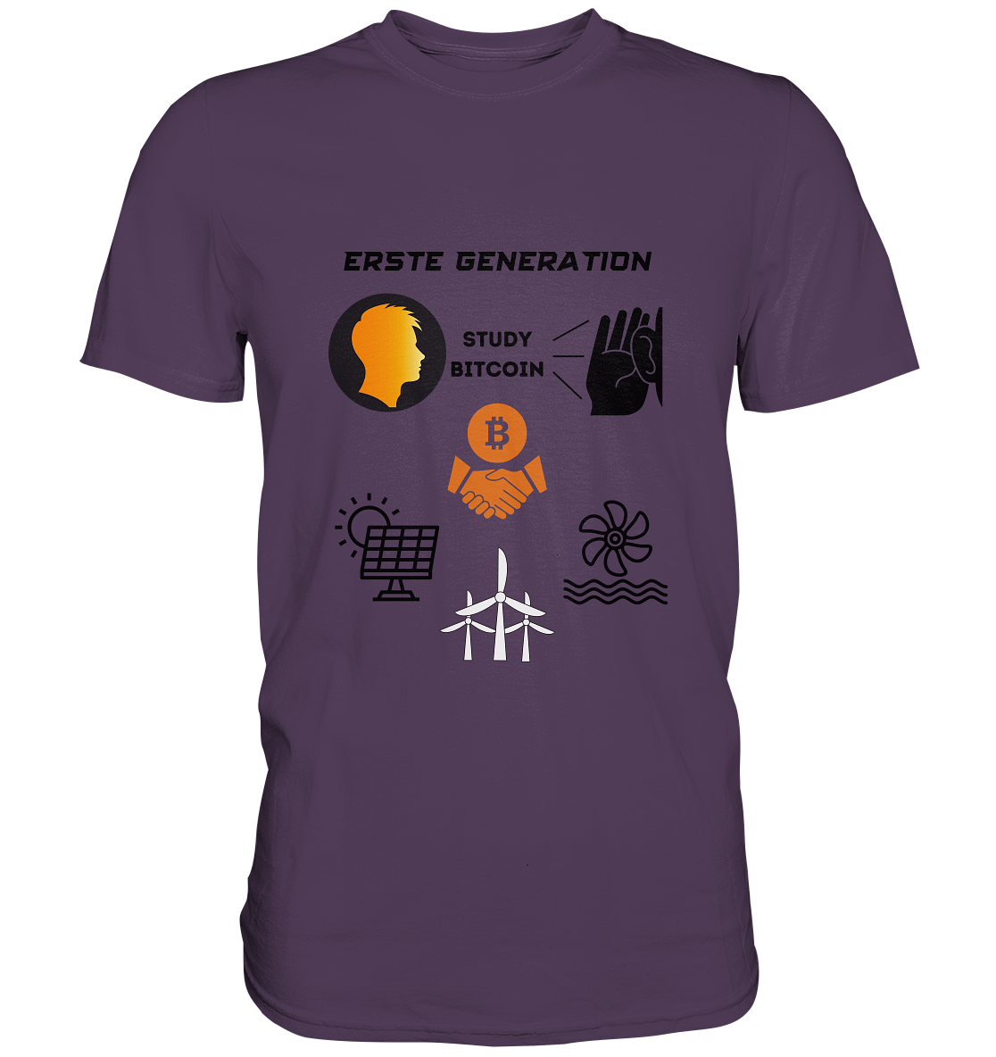 ERSTE (BITCOIN) GENERATION - STUDY BITCOIN (3 grüne Energie Grafiken) - LADIES COLLECTION 21% automat. Rabatt bis zum Halving 2024   - Premium Shirt