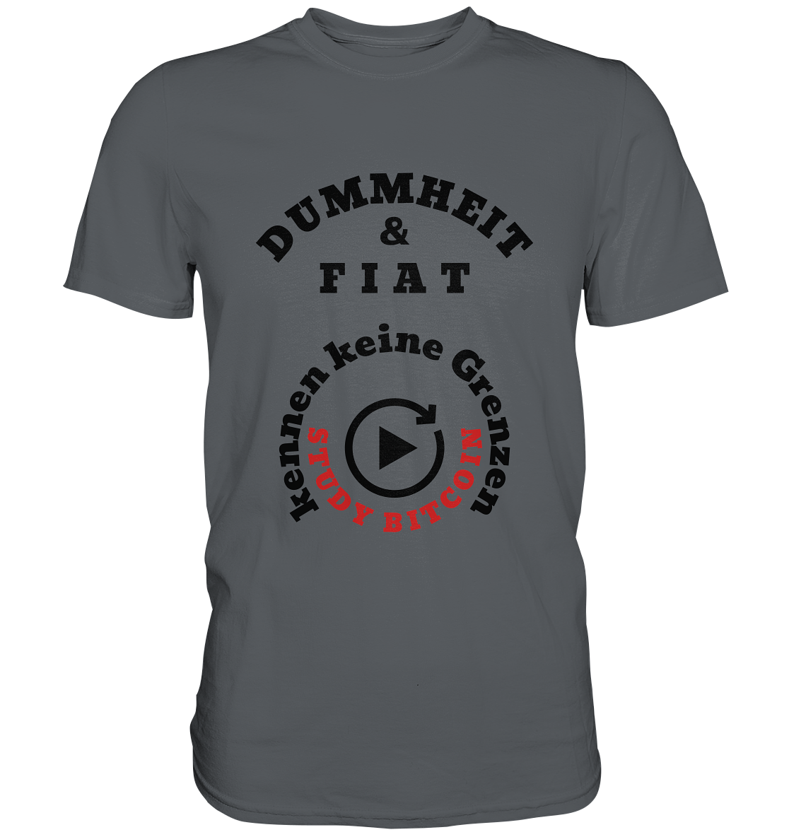 DUMMHEIT & FIAT kennen keine Grenzen - STUDY BITCOIN (rund in rund) # ENDLOS-PLAYBUTTON - Ladies Collection 21% Rabatt bis zum Halving 2024  - Premium Shirt