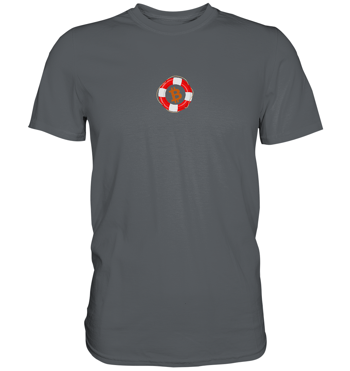 Minimalistisch Rettungsring Bitcoin - Premium Shirt