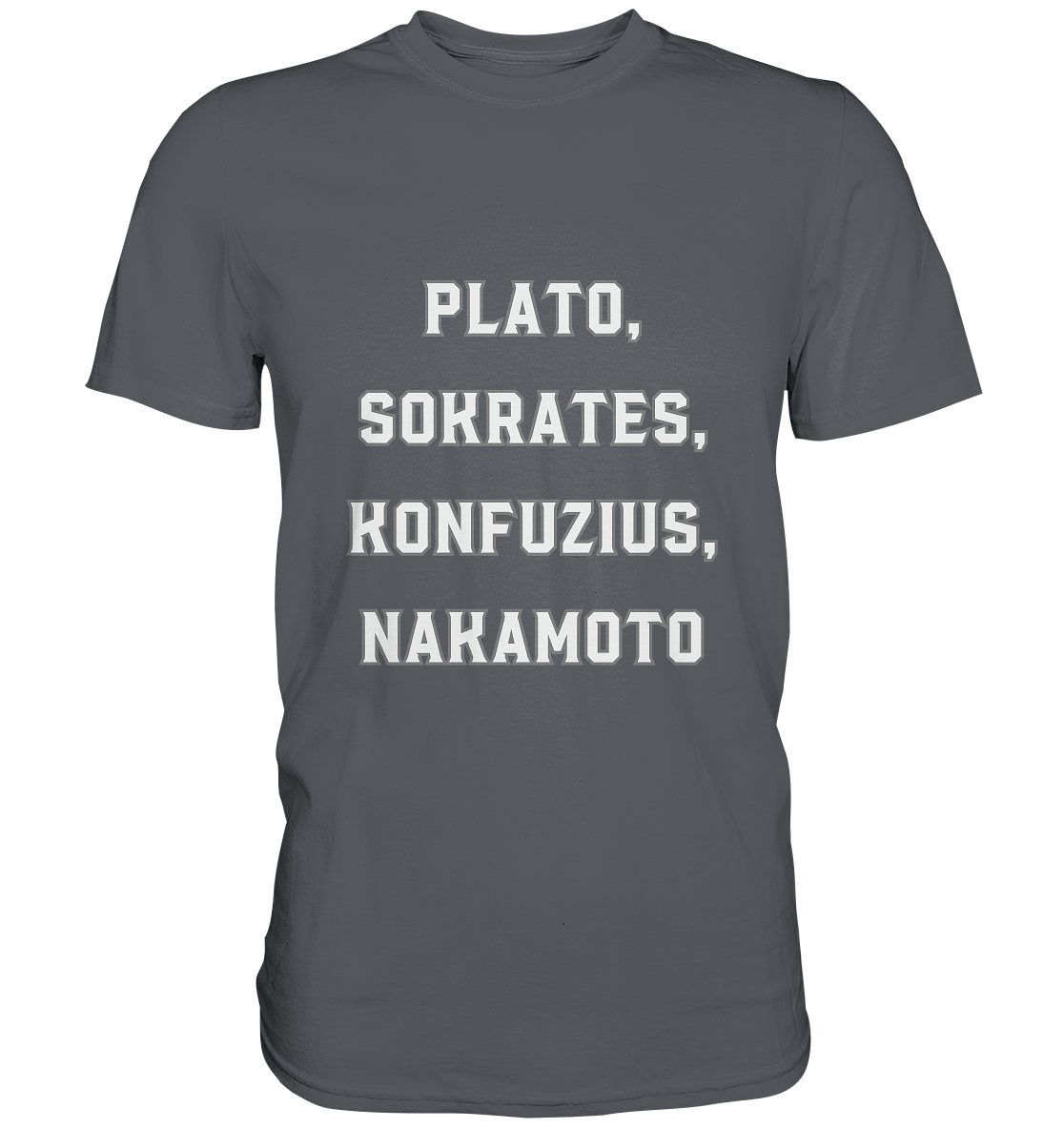 PLATO, SOKRATES, KONFUZIUS, NAKAMOTO  - Premium Shirt