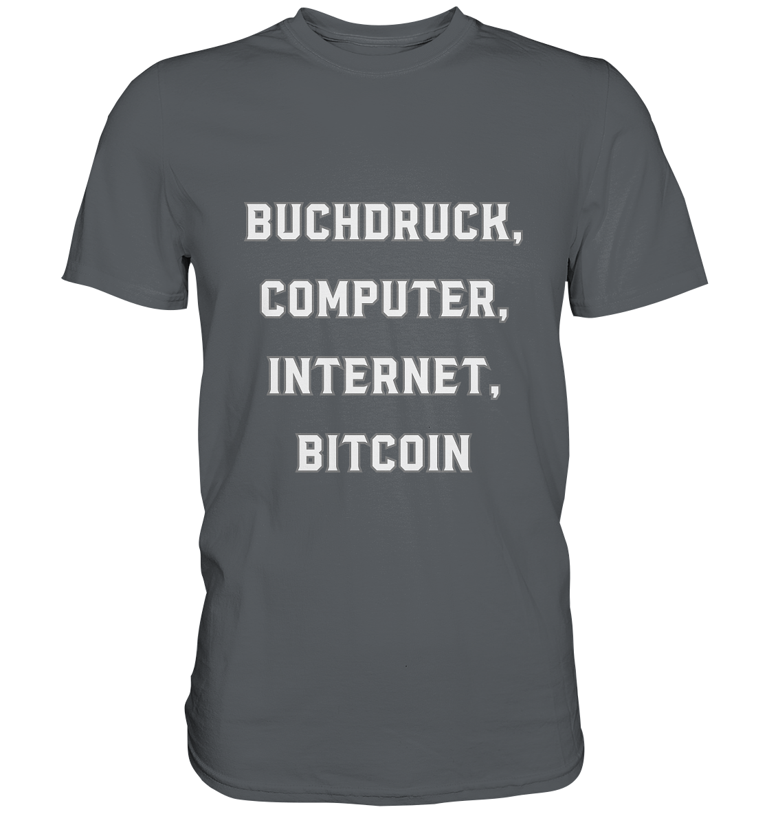 Buchdruck, Computer, Internet, Bitcoin - Premium Shirt